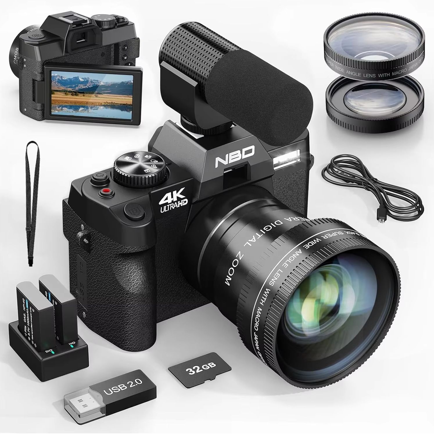 Japanese Lifestyle Youtube - NBD S100F 48MP&4K Digital Camera with