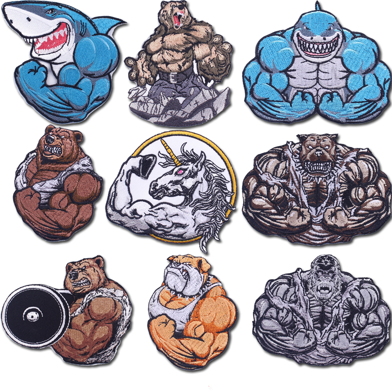 Furoshiki Wrap Cloth - Sports Fitness Applique Patch Animal Embroidered