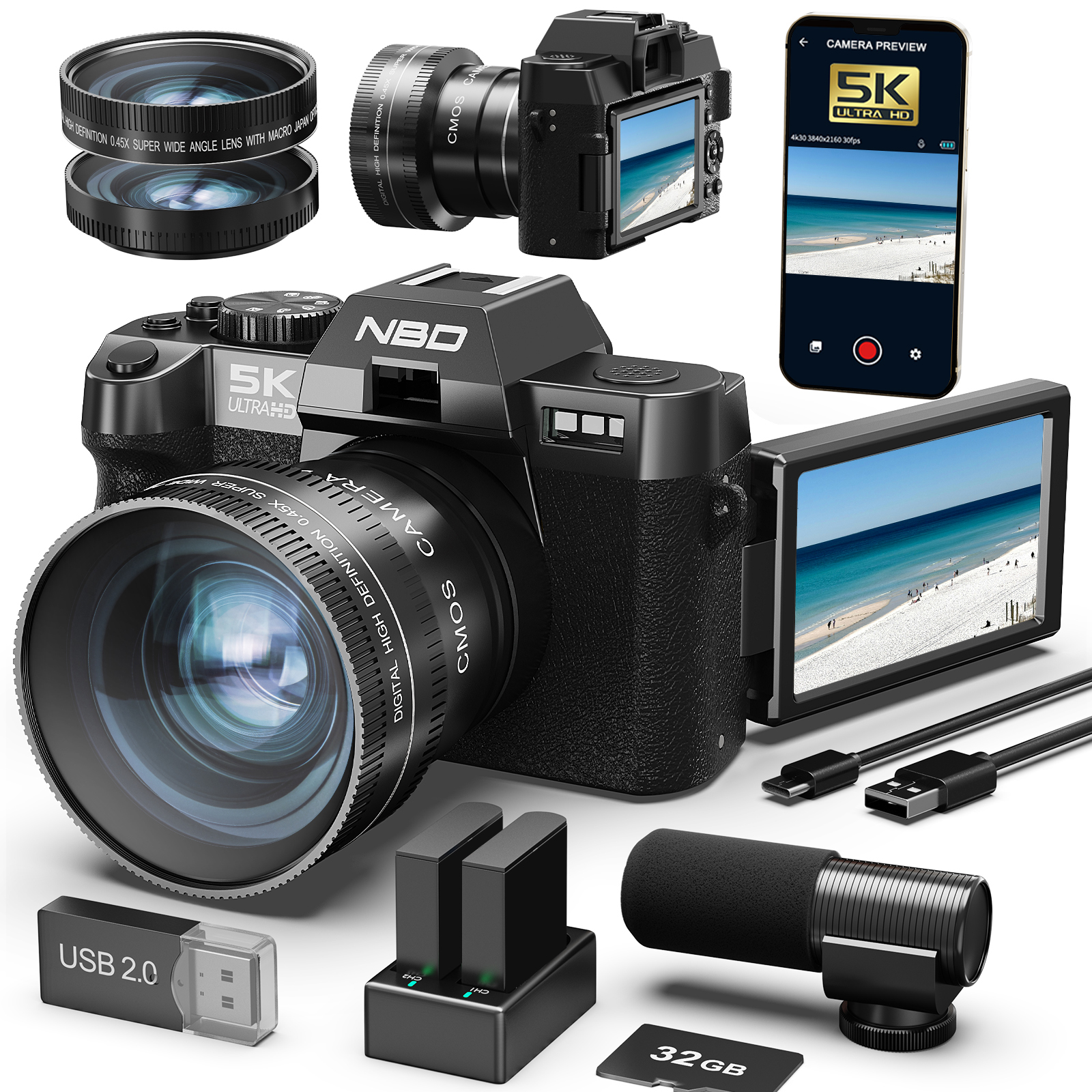Japanese Lifestyle Video - NBD Digital Cameras 5K&48MP Photography 16X