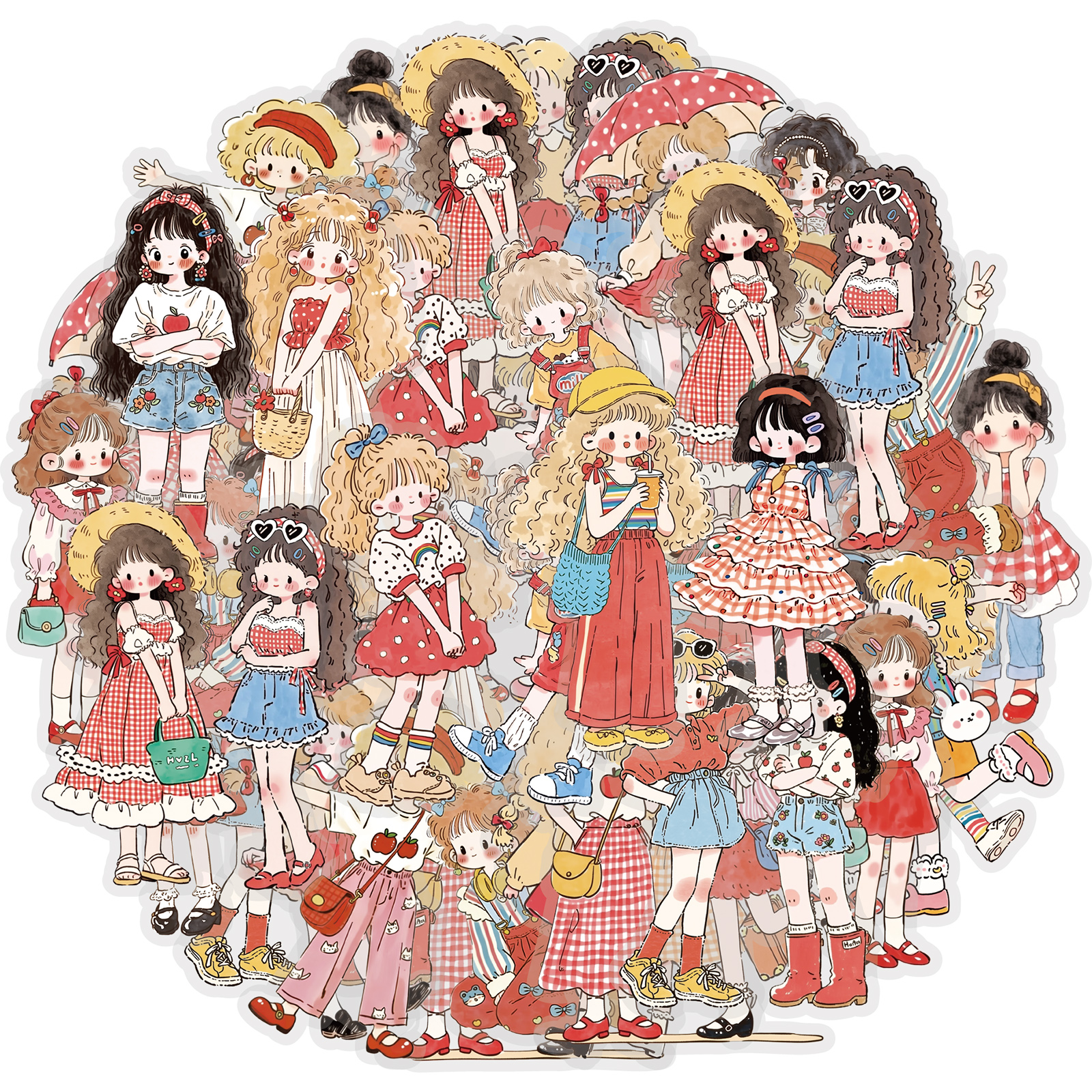 Japanese Daily Lifestyle - Etori Life Japanese-Style Red Checkered Sweet