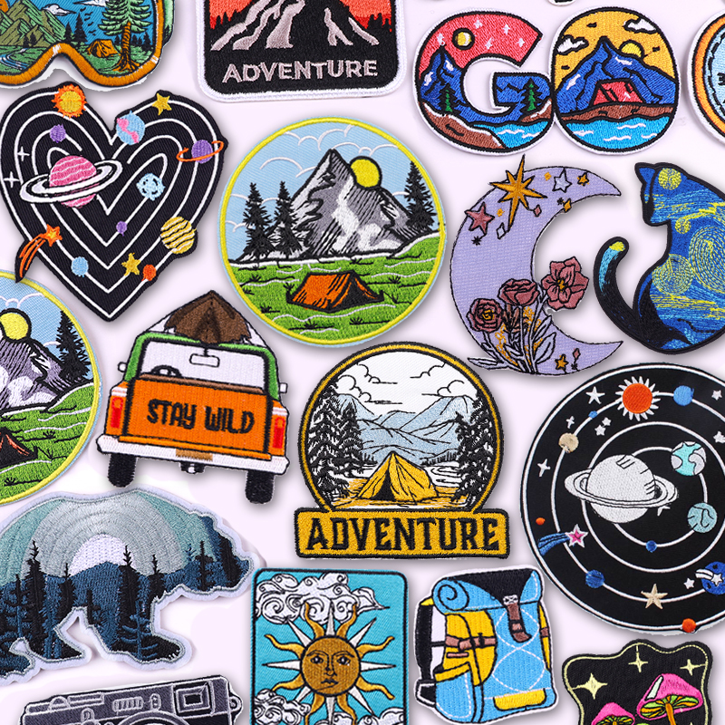 Furoshiki Wrap Cloth - Adventure/Mountain Camping Patch Embroidered Patches For