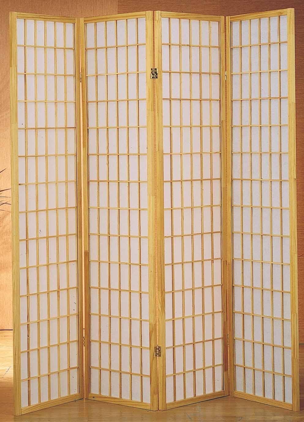 Japanese Style 4 Panels Wood S - مراجعة Shoji Screen Divider وسعره