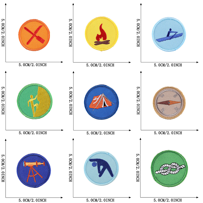 15pcs Lot Outdoor Badges Iron  - مراجعة Furoshiki Wrap Cloth وسعره