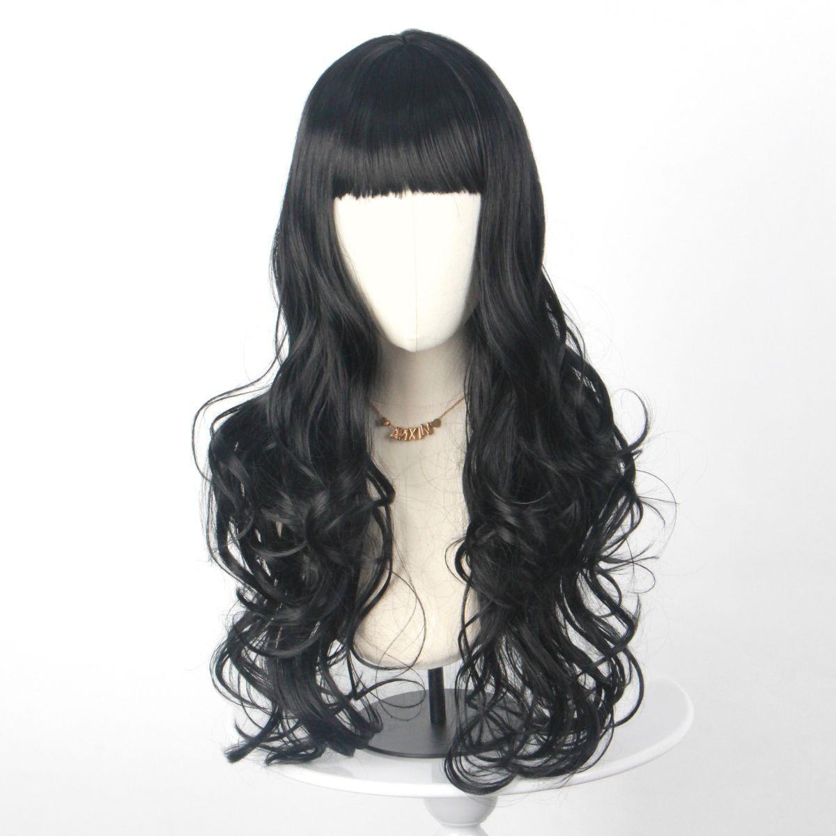 Black Long Curly Hair with Ban - مراجعة Japanese Daily Lifestyle وسعره
