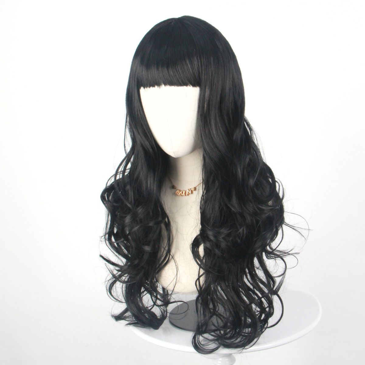 Black Long Curly Hair with Ban - مراجعة Japanese Daily Lifestyle وسعره