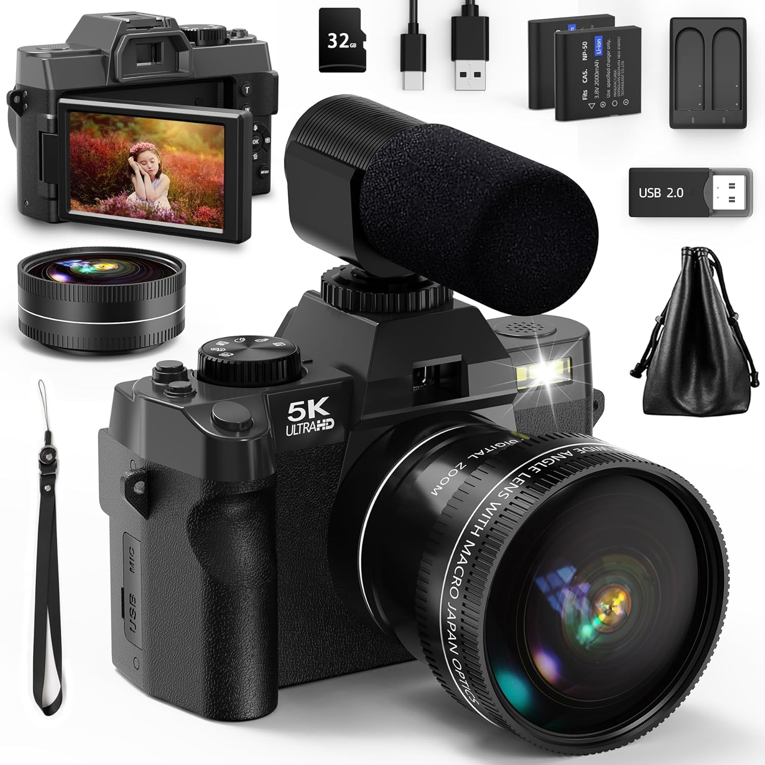 NBD 5K&48MP Digital Camera wit - مراجعة Japanese Lifestyle Video وسعره