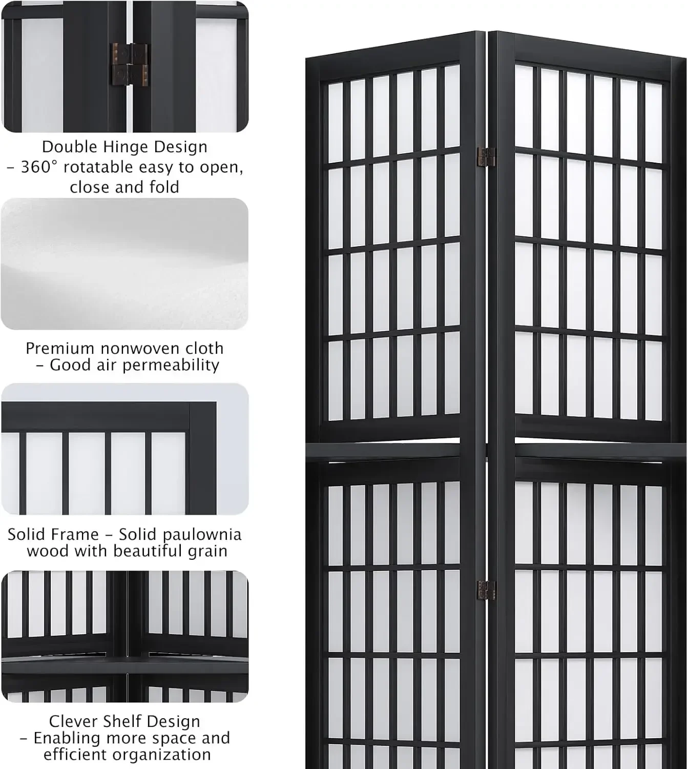 6 Panel 5.6ft Folding Portable - مراجعة Shoji Screen Divider وسعره