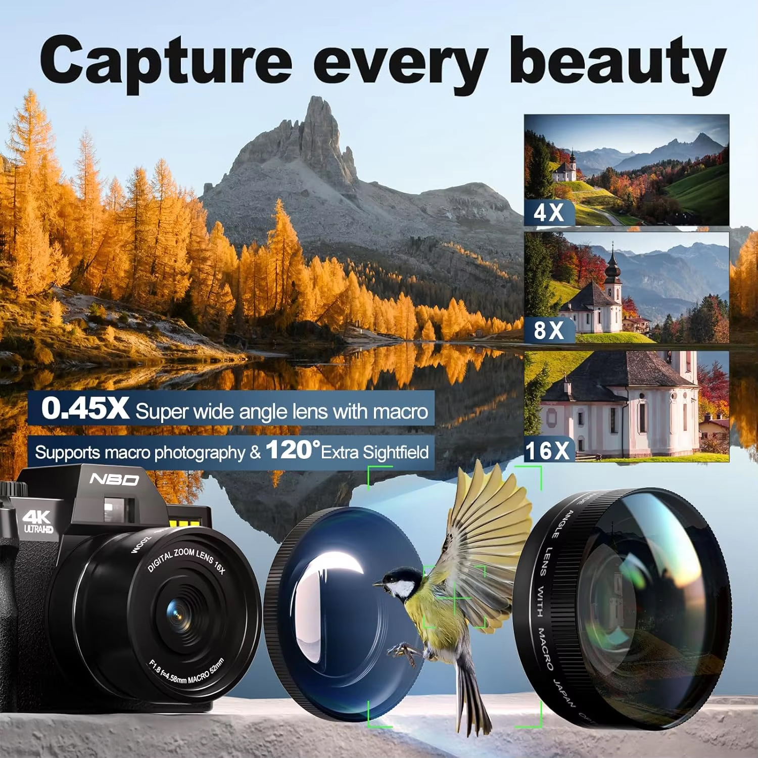 NBD 48MP 4K Digital Camera S10 - مراجعة Japanese Lifestyle Video وسعره