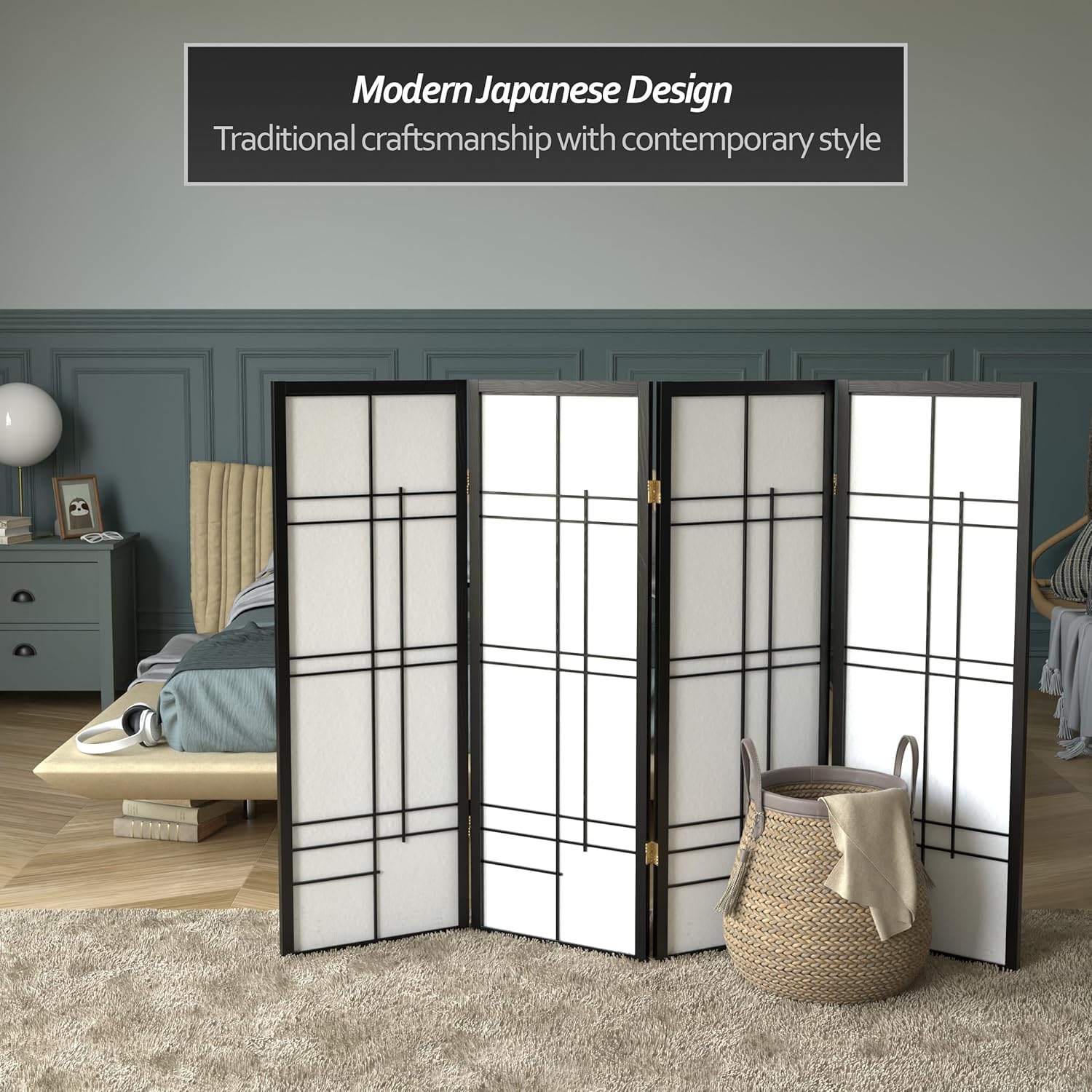4-Panel Short Shoji Screen Roo - مراجعة Shoji Screen Divider وسعره