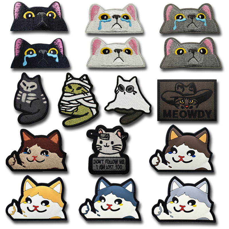 Cartoon Cat embroidery patch m - مراجعة Furoshiki Wrap Cloth وسعره