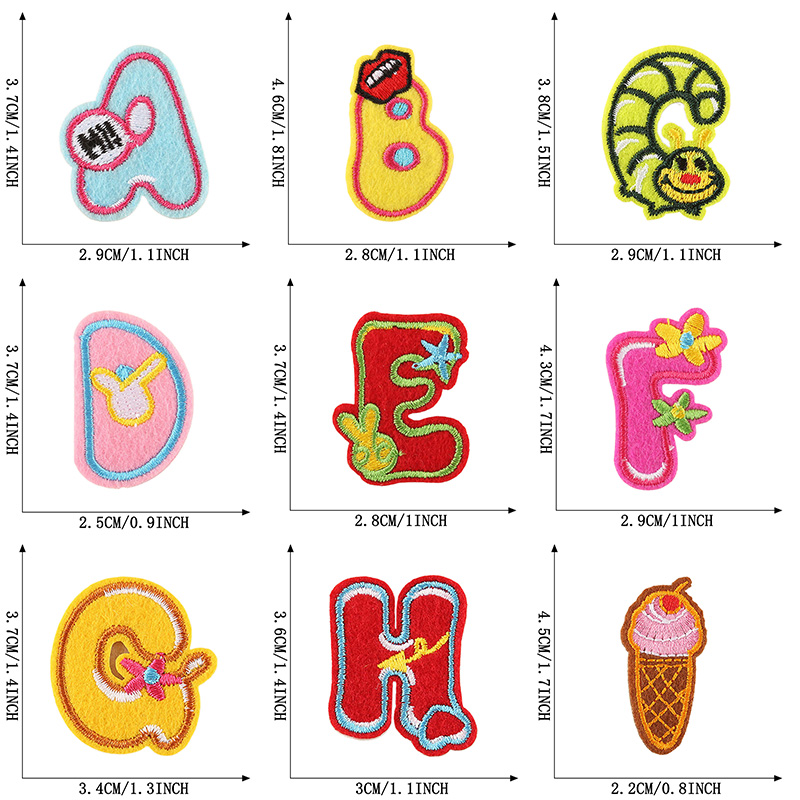 26pcs/Bulk Sets Letter Patch A - مراجعة Furoshiki Wrap Cloth وسعره
