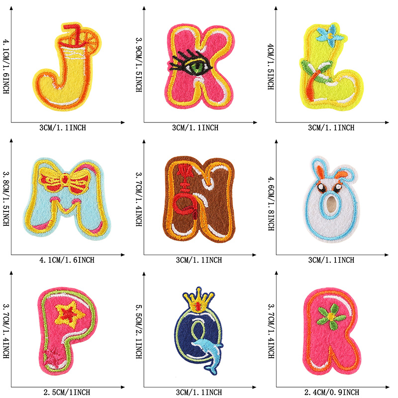 26pcs/Bulk Sets Letter Patch A - مراجعة Furoshiki Wrap Cloth وسعره